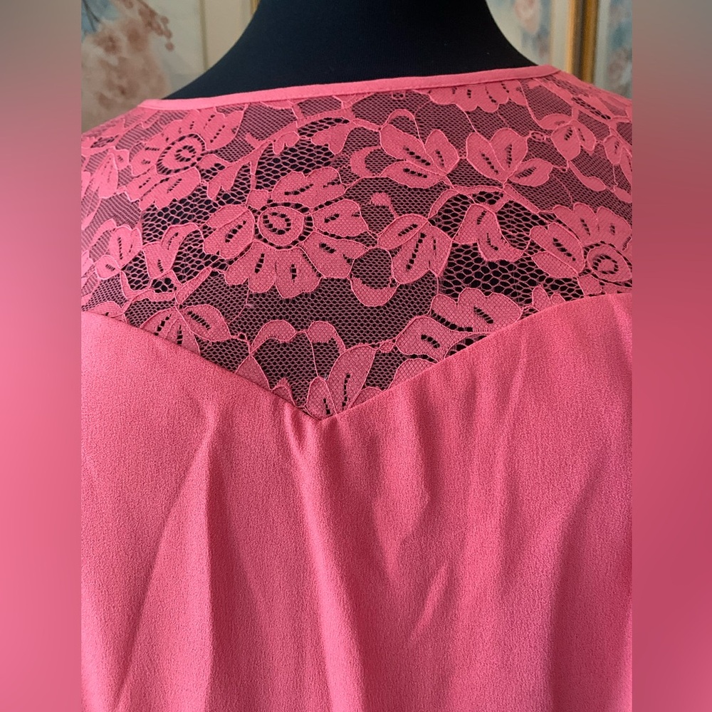 Torrid NWT Georgette Pink Lace Skater Fit & Flare Dress